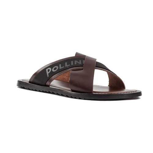 Шлепанцы мужские Pollini SB28021GOAUK0301 коричневые 43 RU в Кари